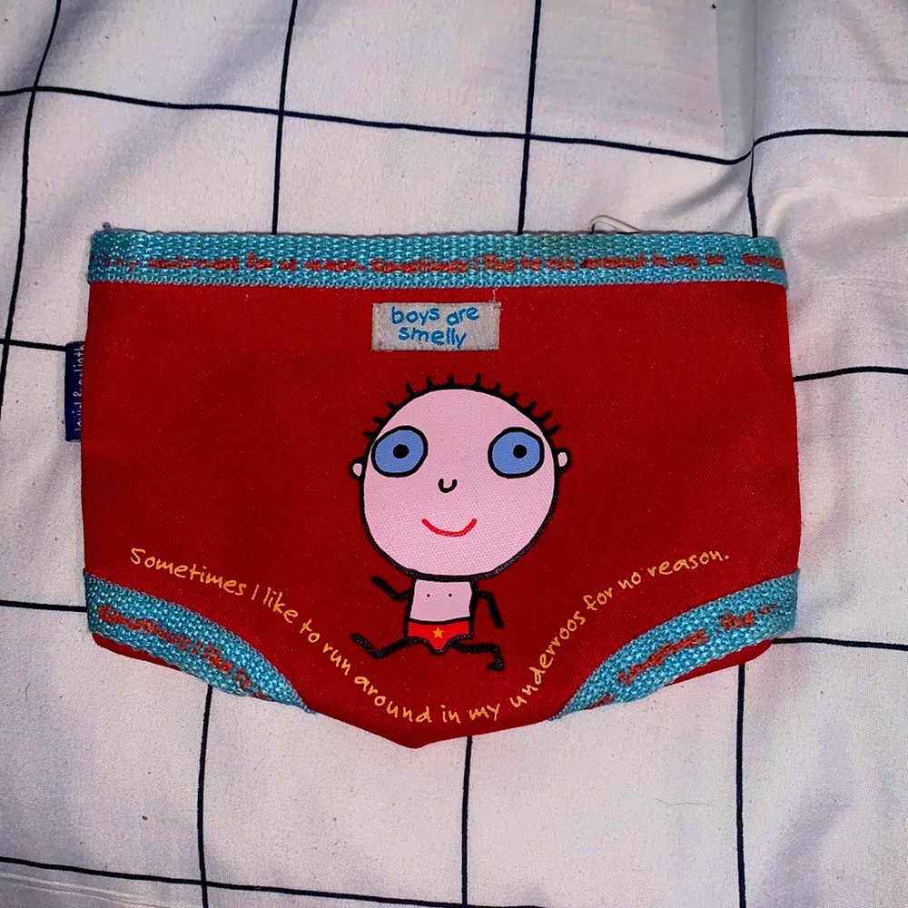 boys are smelly David and Goliath diaper bag
